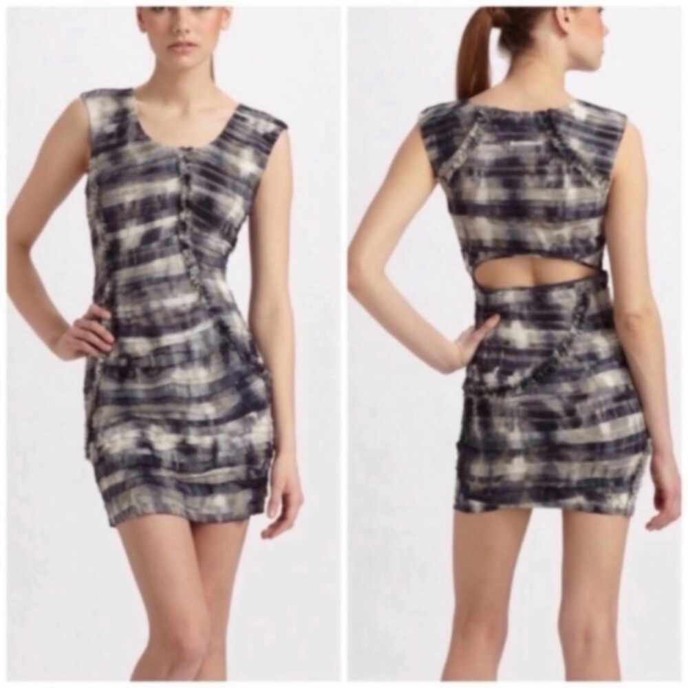 MADISON MARCUS Pleated Silk Dress